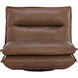 Colson Cognac Leather Swivel Armless Chair, Swivel
